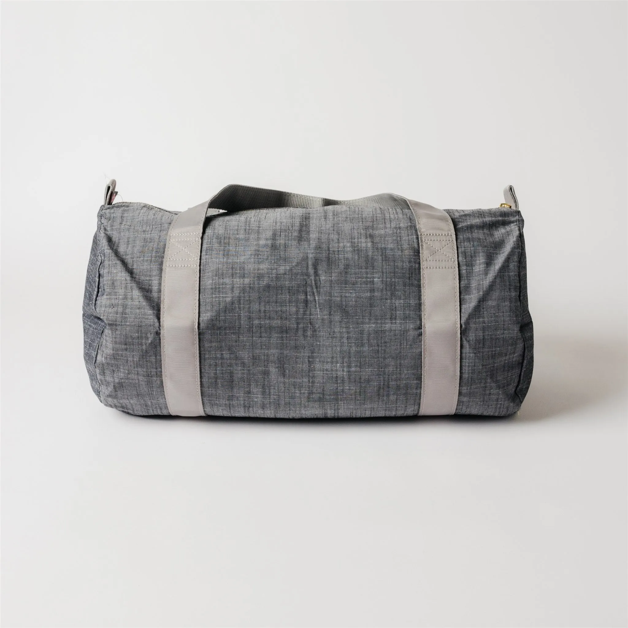 Grey Chambray Medium Duffel Bag