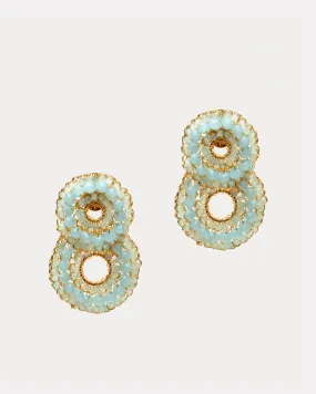 Gush Small Earring Aqua Blue