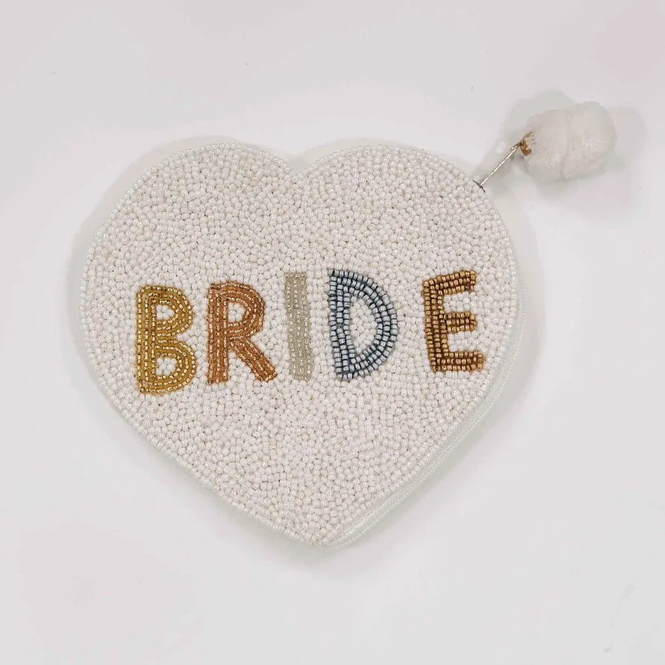 heart shaped BRIDE pouch <3