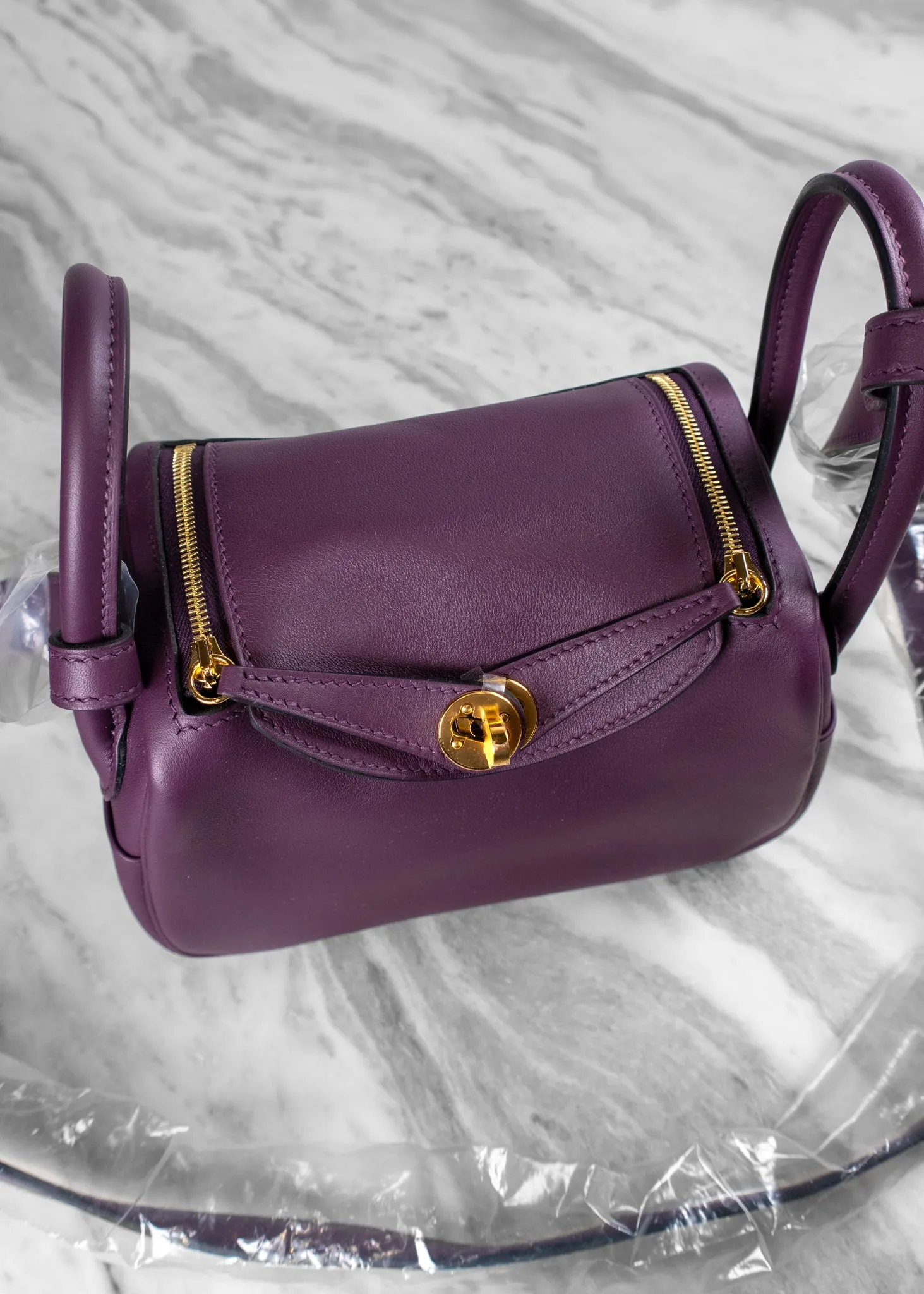 Hermès Taurillon Clemence Mini Lindy Bag