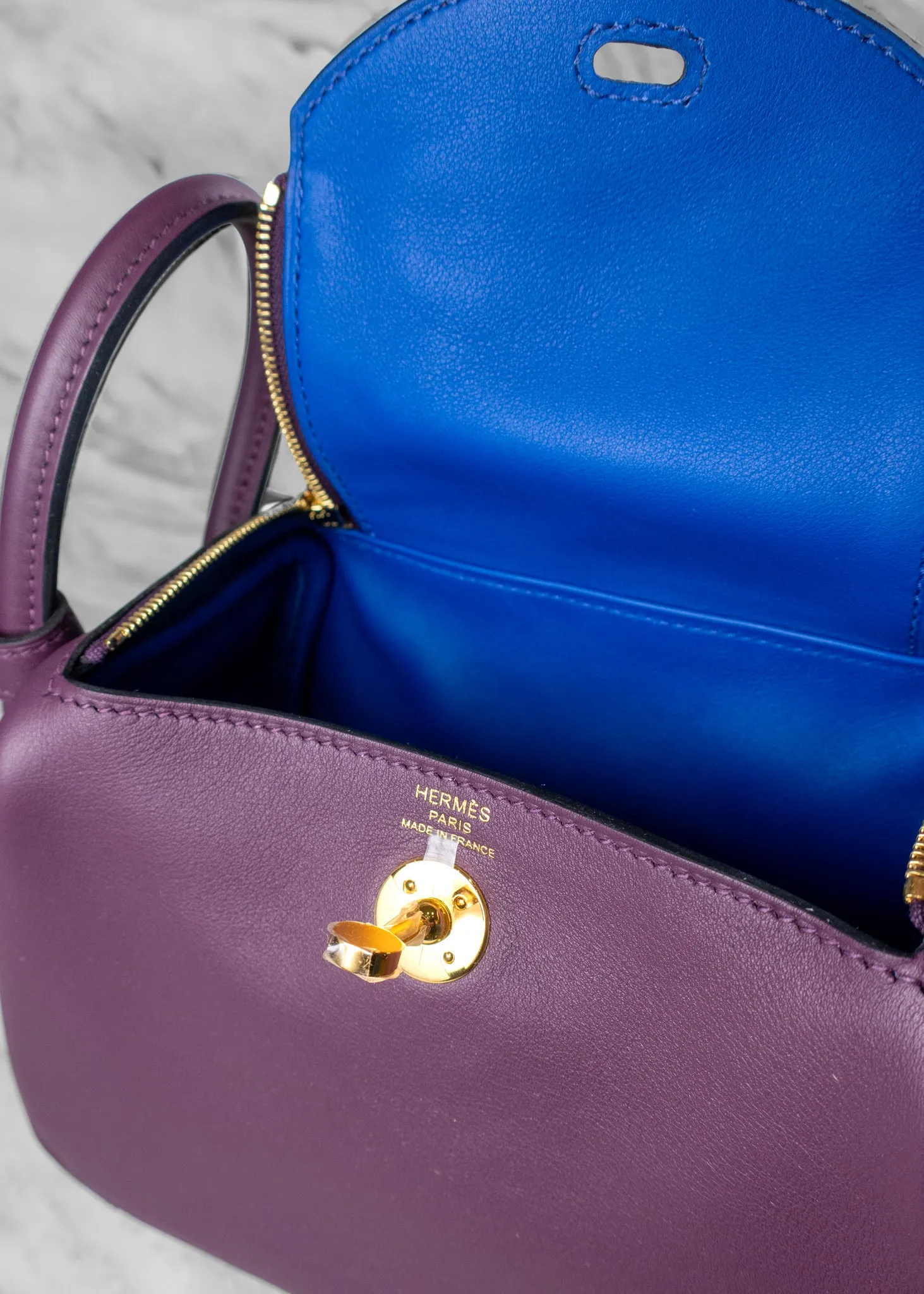 Hermès Taurillon Clemence Mini Lindy Bag