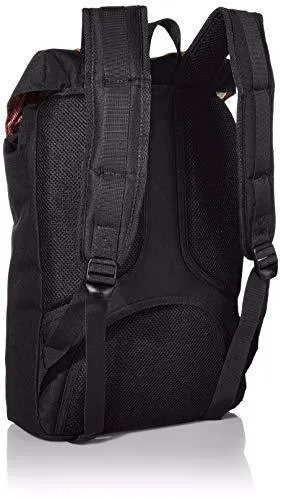Herschel Little America Laptop Backpack, Black/Tan Synthetic Leather, Classic 25.0L