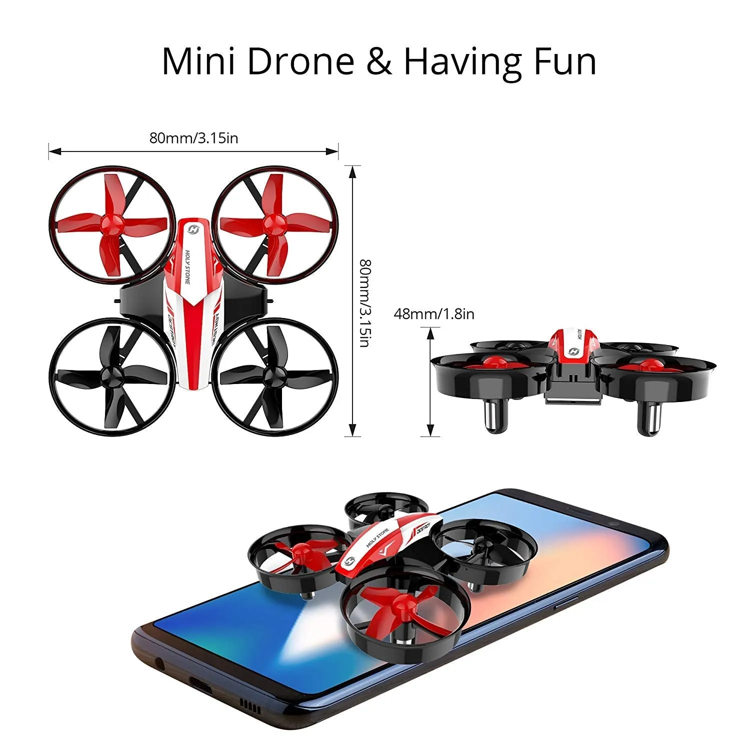 Holy Stone HS210 Mini Drone RC Nano Quadcopter Best Drone for Kids and Beginners