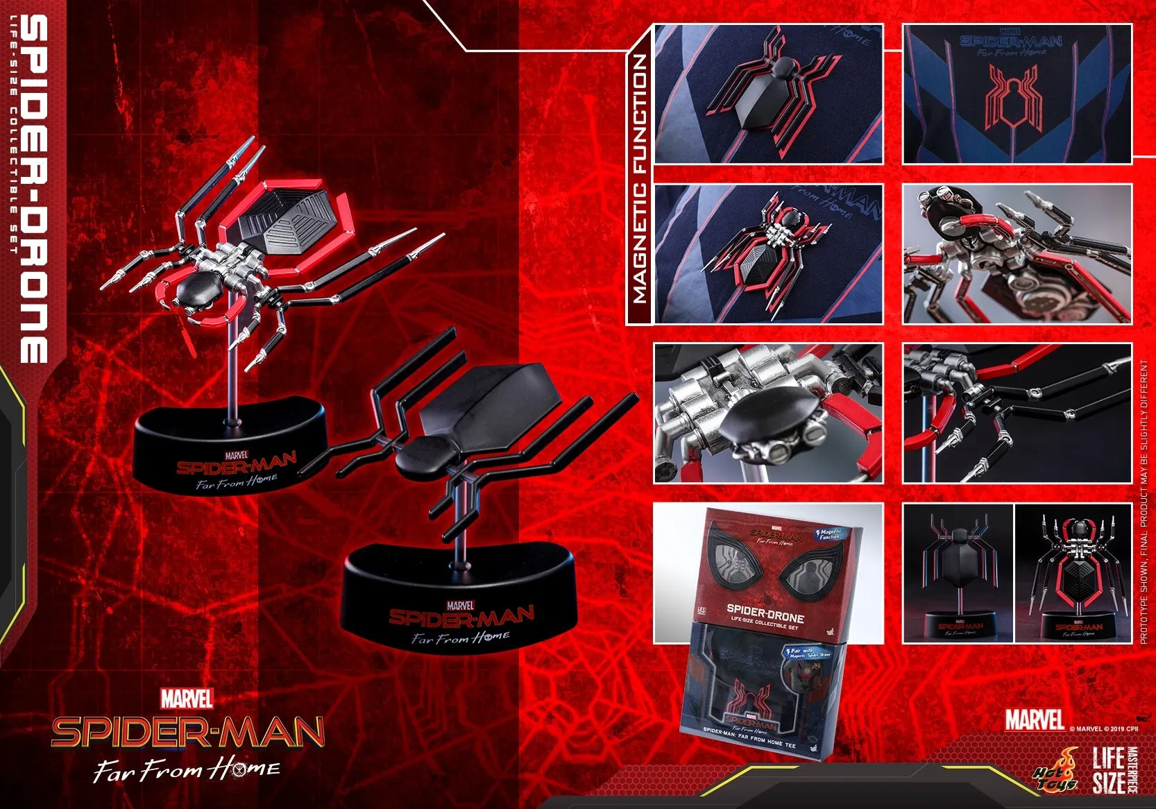 Hot Toys - LMS011 - Spider-Man: Far From Home - Spider-Drone Life-Size Collectible Set