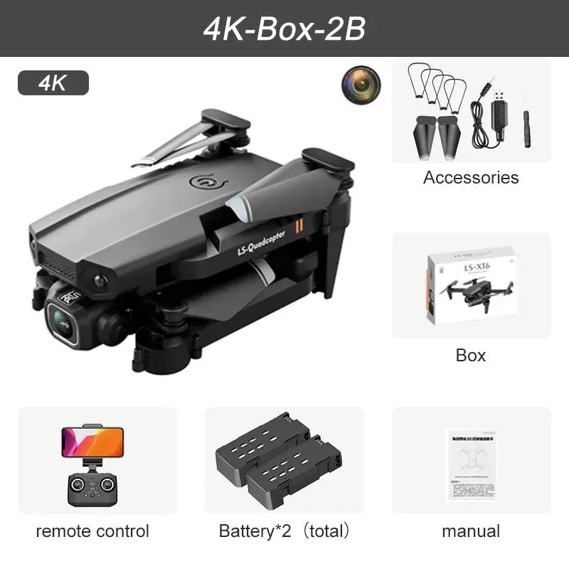JINHENG XT6 Portable 4K Mini Drone - Perfect Gift for Young Flyers