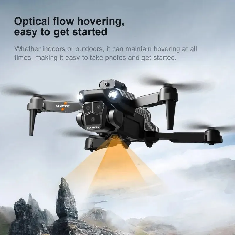 K6Max Mini Drone with Triple Cameras and Optical Flow for Stunning Shots