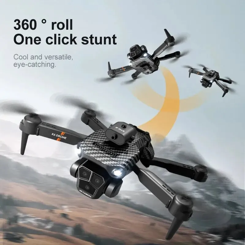 K6Max Mini Drone with Triple Cameras and Optical Flow for Stunning Shots