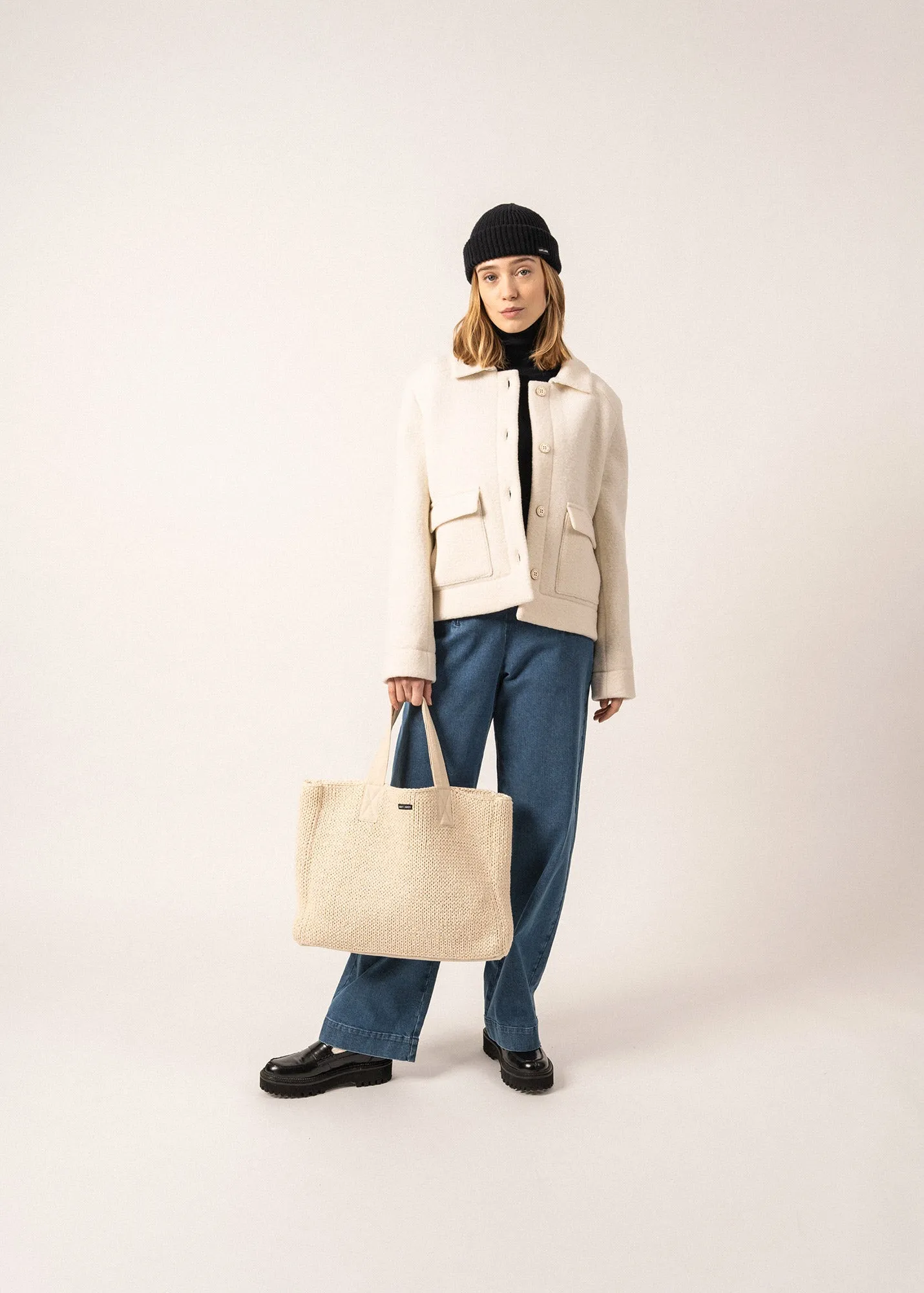Knitted Bag - in cotton (BLANC D'HIVER)