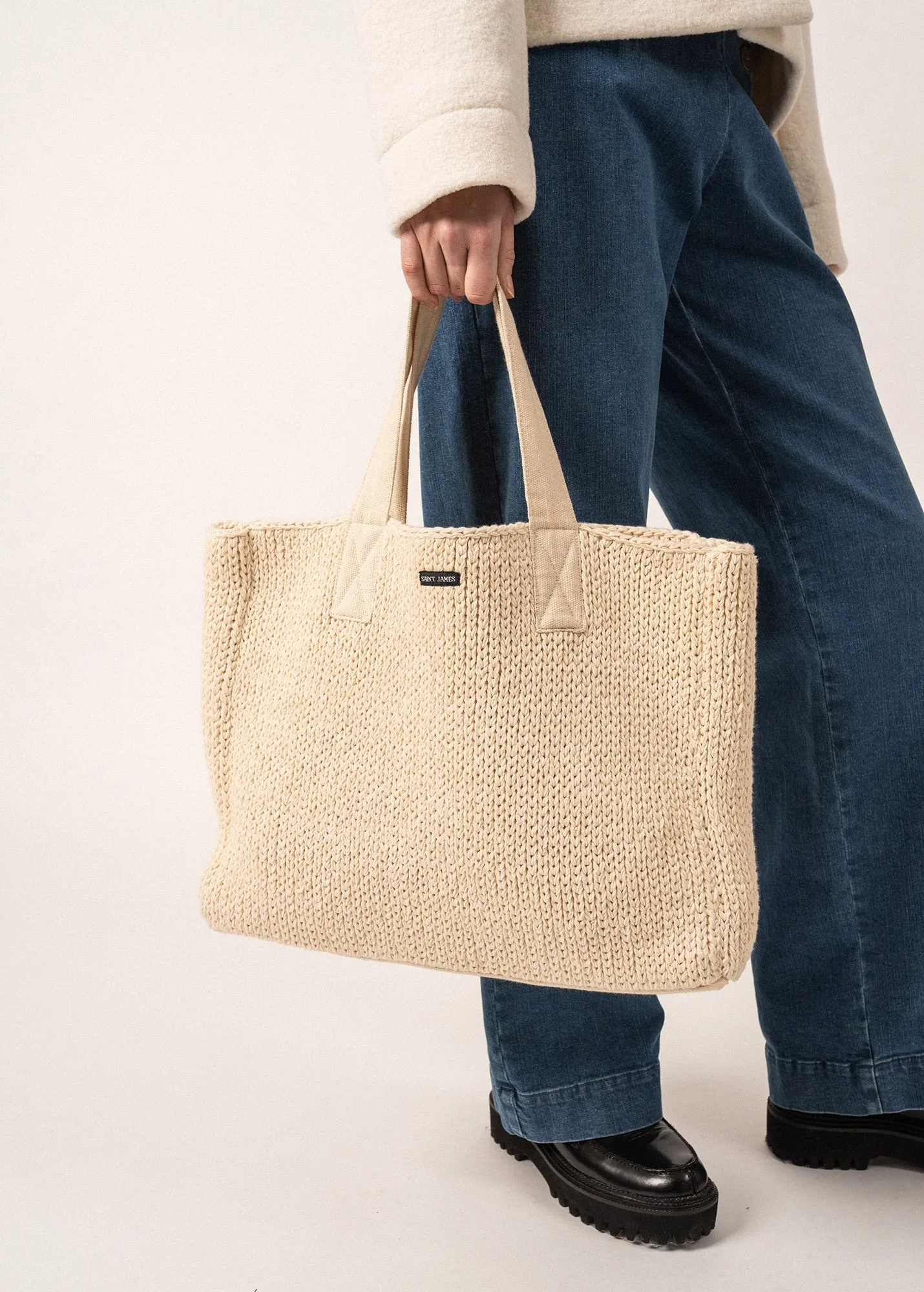 Knitted Bag - in cotton (BLANC D'HIVER)