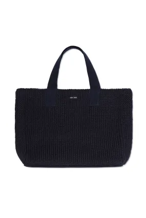 Knitted Bag - in cotton (NAVY)
