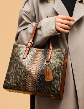 Ladies Elegant Snake Skin Handbag TZBG0717
