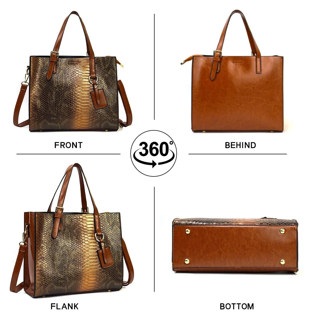 Ladies Elegant Snake Skin Handbag TZBG0717