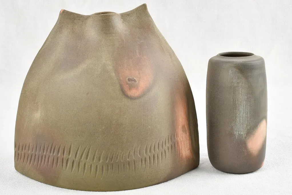 Lamp base and vase - matte dark gray 8¼"