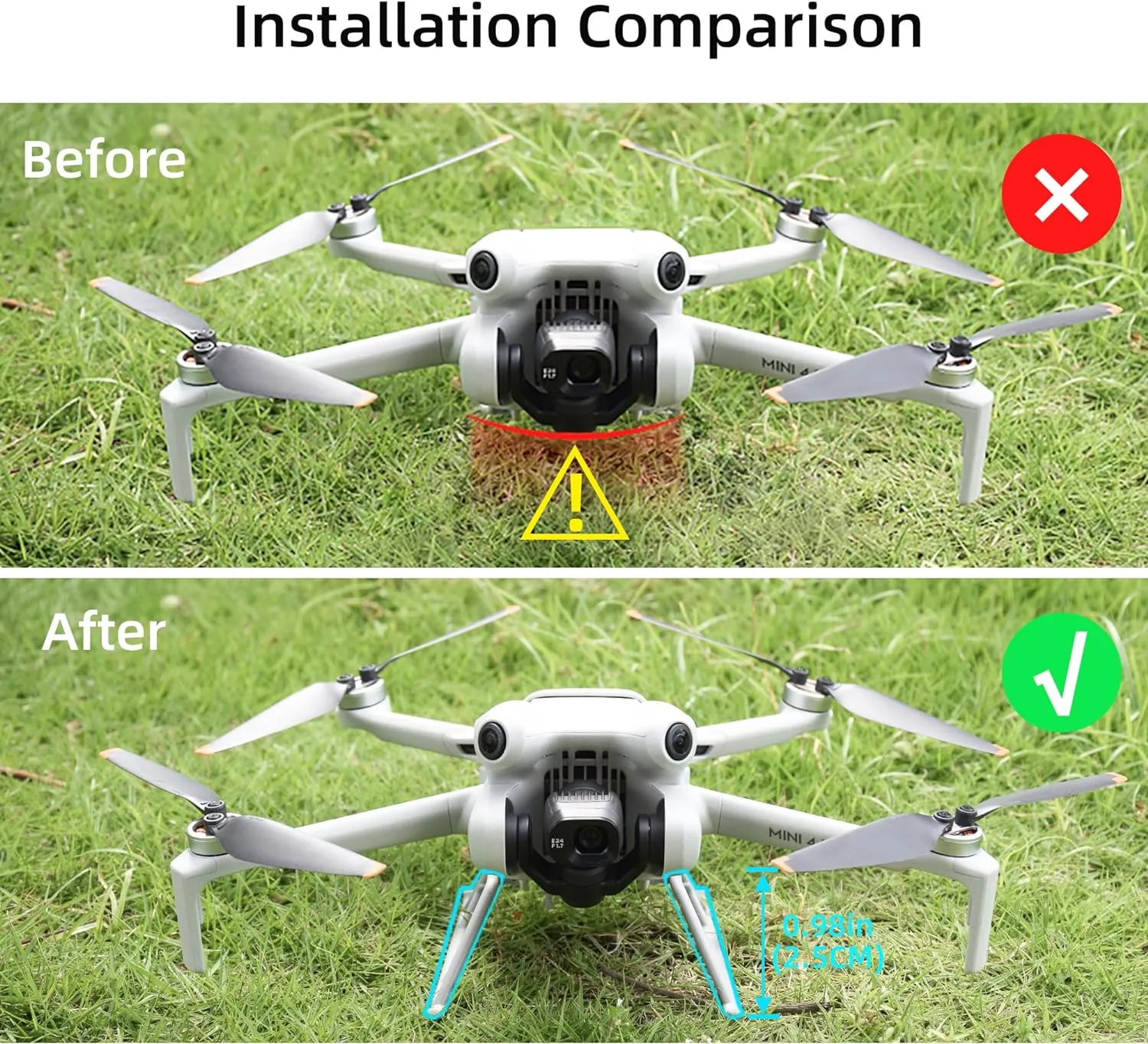 Landing Gear Compatible with DJI Mini 4 Pro -Orange