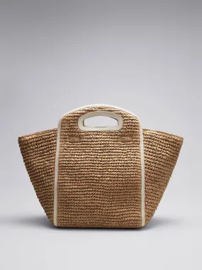 Large straw tote bag