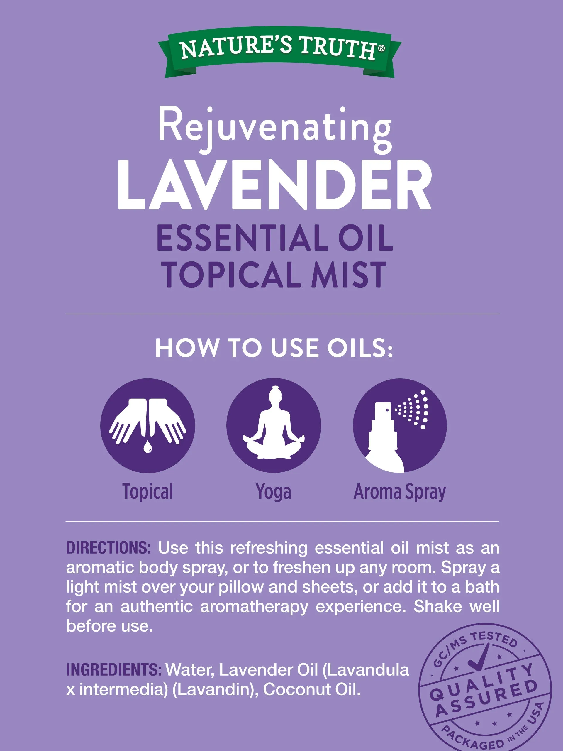 Lavender Essential Oil Mist Spray