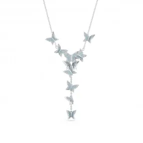 Lilia Y Rhodium Plated Butterfly Necklace 5662179