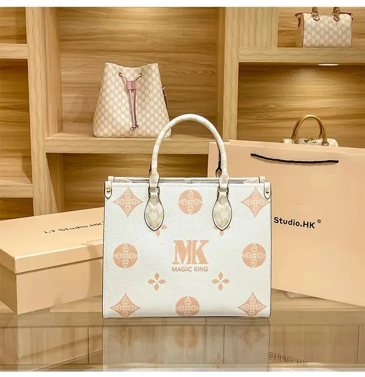 MAGIC KING authentic leather women's bag 2023 new autumn large capacity senior sense commuter hand bill of lading shoulder bag
