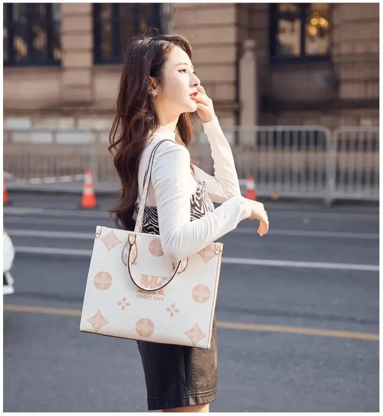 MAGIC KING authentic leather women's bag 2023 new autumn large capacity senior sense commuter hand bill of lading shoulder bag