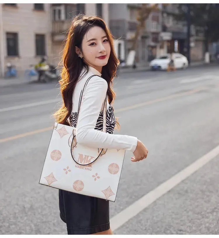MAGIC KING authentic leather women's bag 2023 new autumn large capacity senior sense commuter hand bill of lading shoulder bag