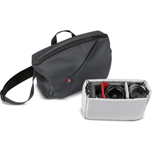Manfrotto MB NX-M-GY NX Messenger Camera Bag for Drones, CSC, Lenses, etc. (Gray)