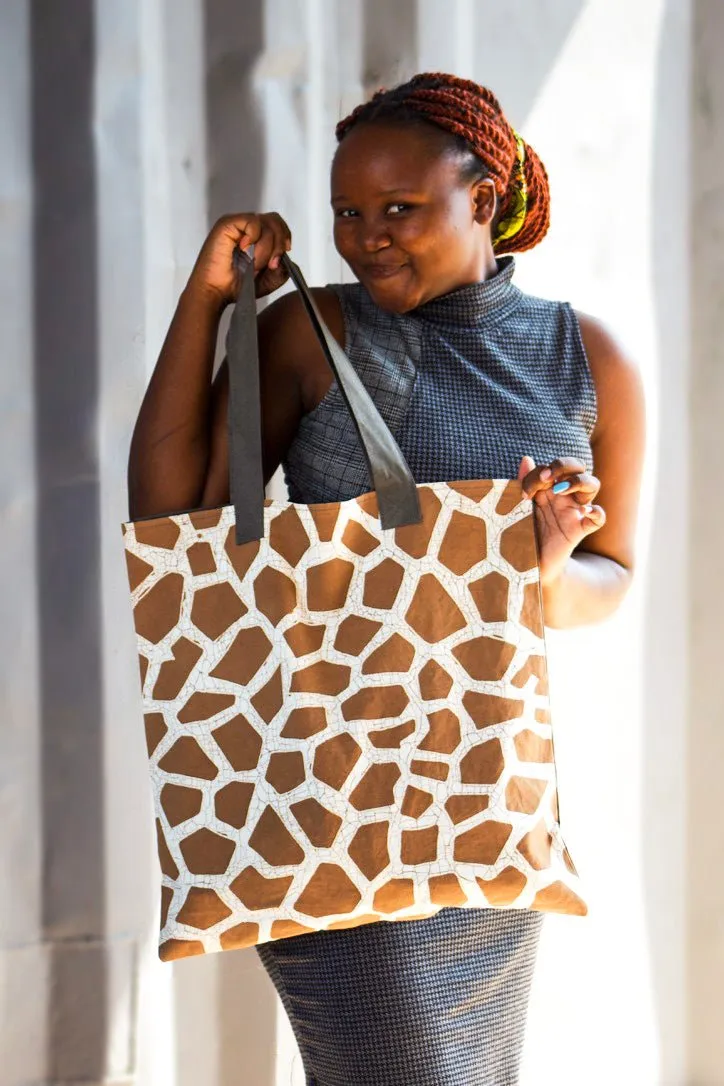 Mkupo Giraffe Print Tote Bag