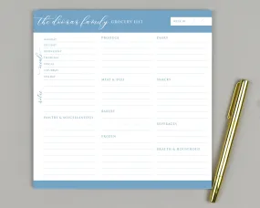 Modern Script Meal Planner & Grocery List Notepad