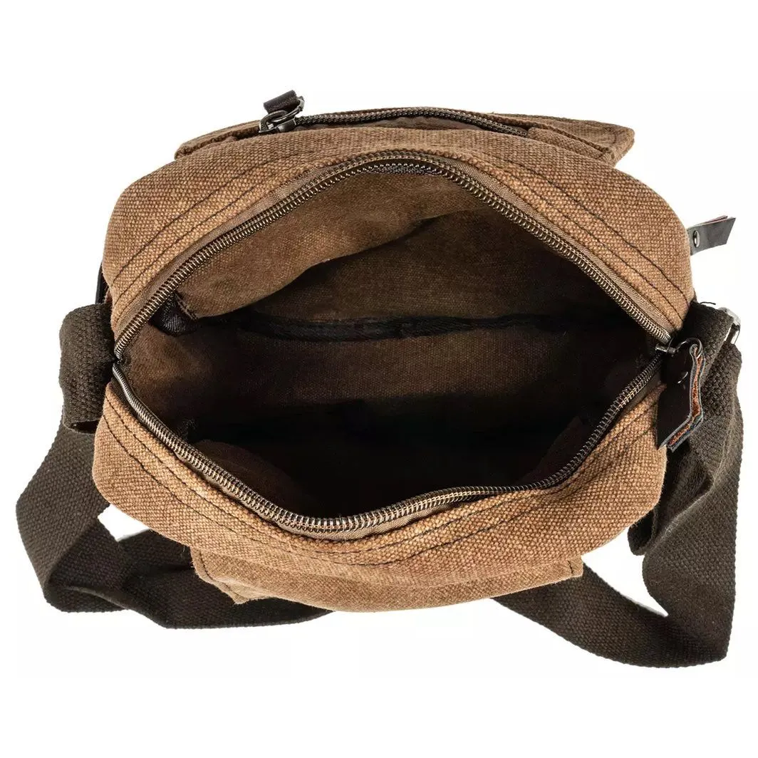 Multi-Functional Canvas Purse Bag with Bottle Holder