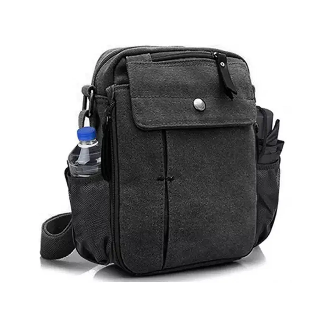 Multi-Functional Canvas Purse Bag with Bottle Holder