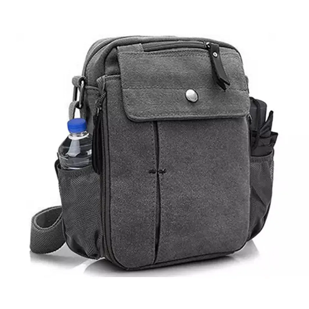 Multi-Functional Canvas Purse Bag with Bottle Holder