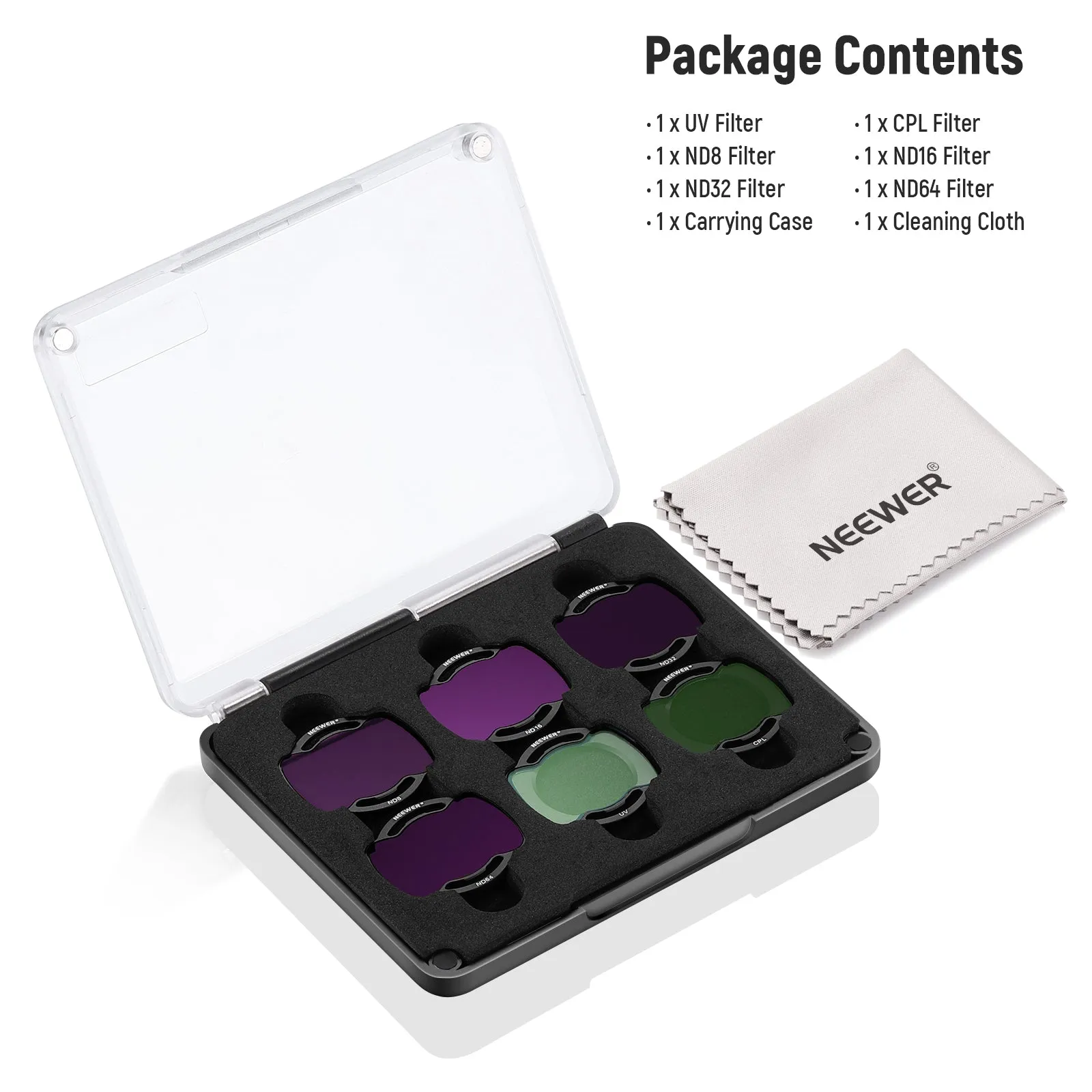 NEEWER Upgraded 6 Pack ND/CPL/UV Filter Set for DJI Avata Pro Mini FPV