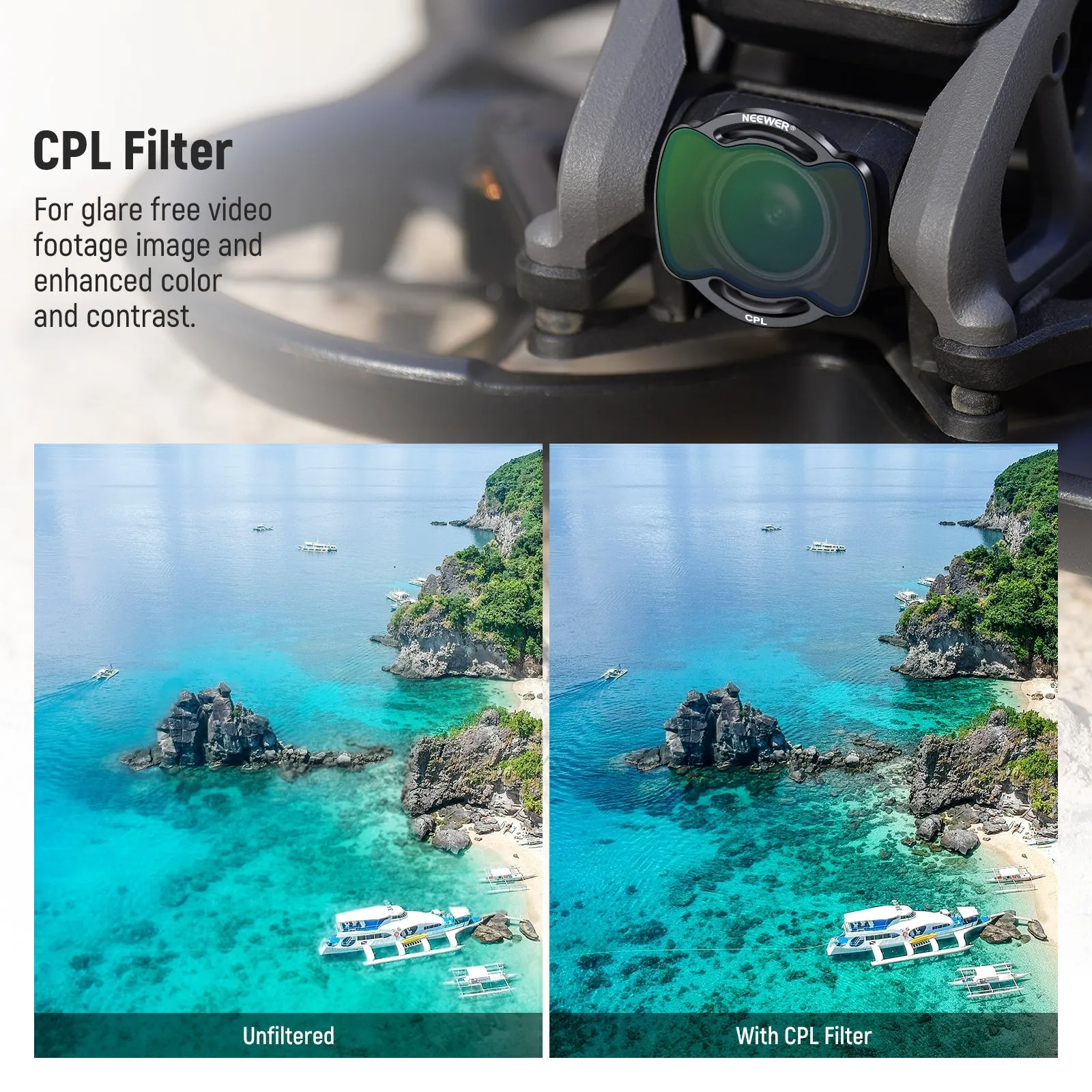 NEEWER Upgraded 6 Pack ND/CPL/UV Filter Set for DJI Avata Pro Mini FPV