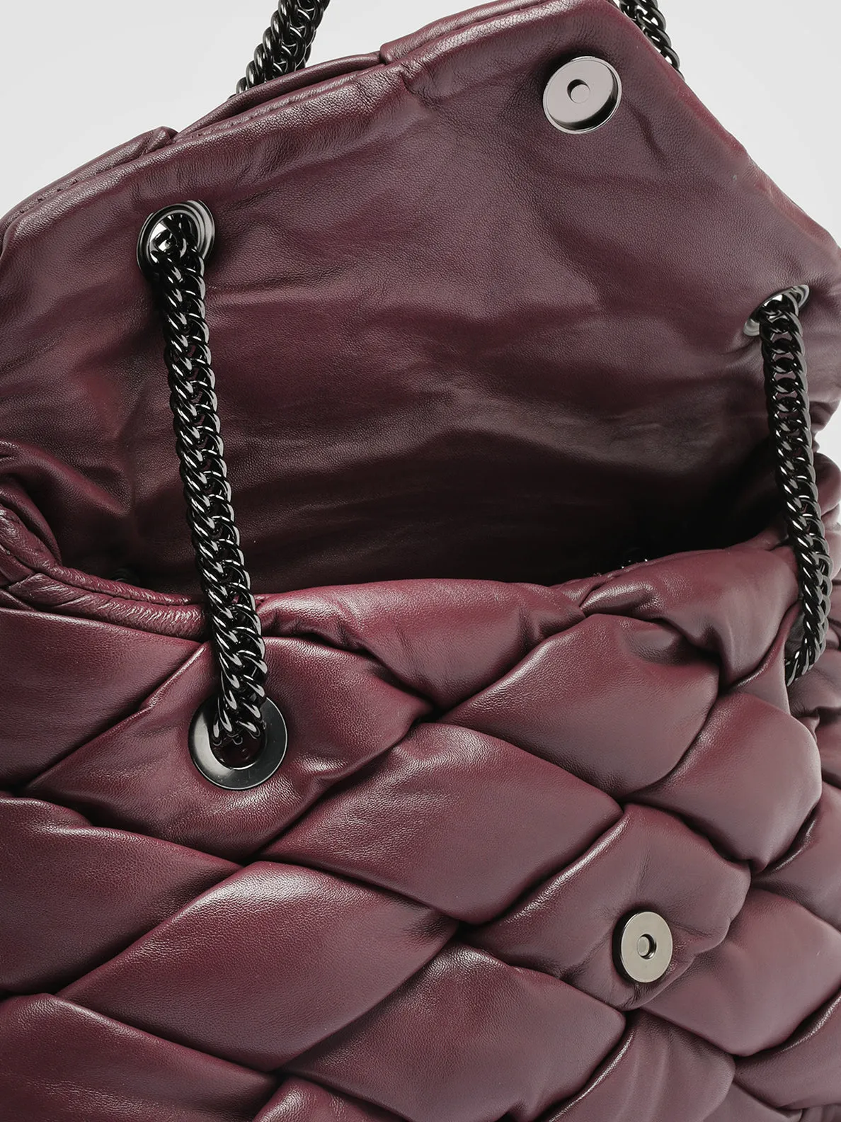 OC CLASS 053 Massive - Burgundy Leather Shoulder Bag