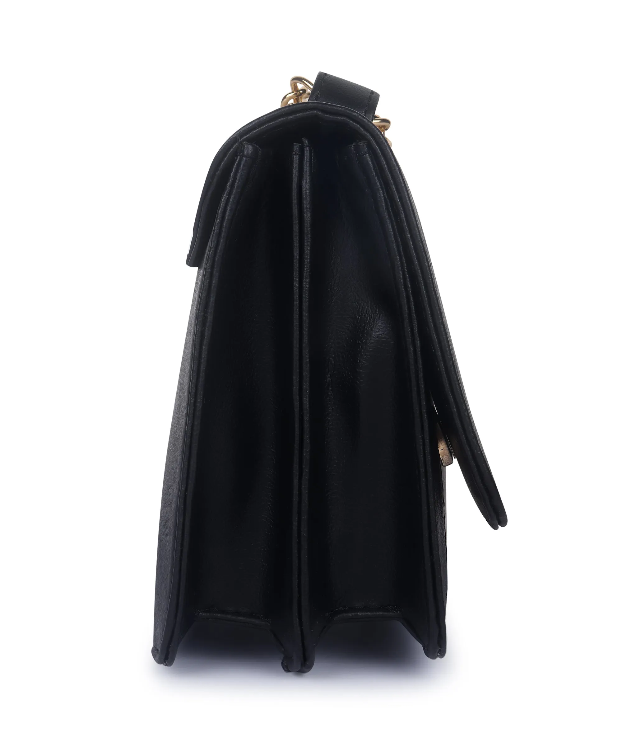 Off White-Black Canvas Sling Bag For Women