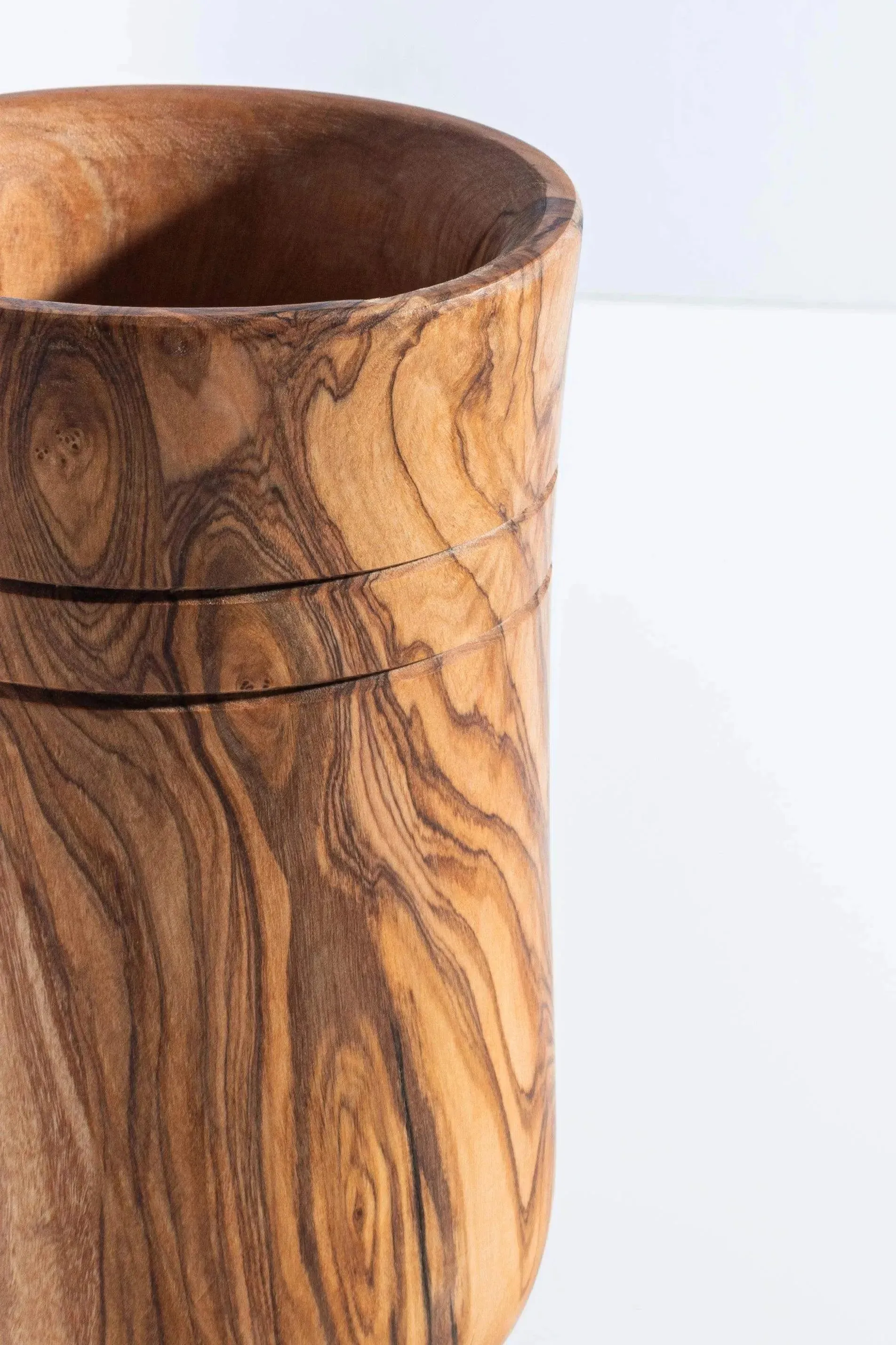 Olive Wood Utensils Holder