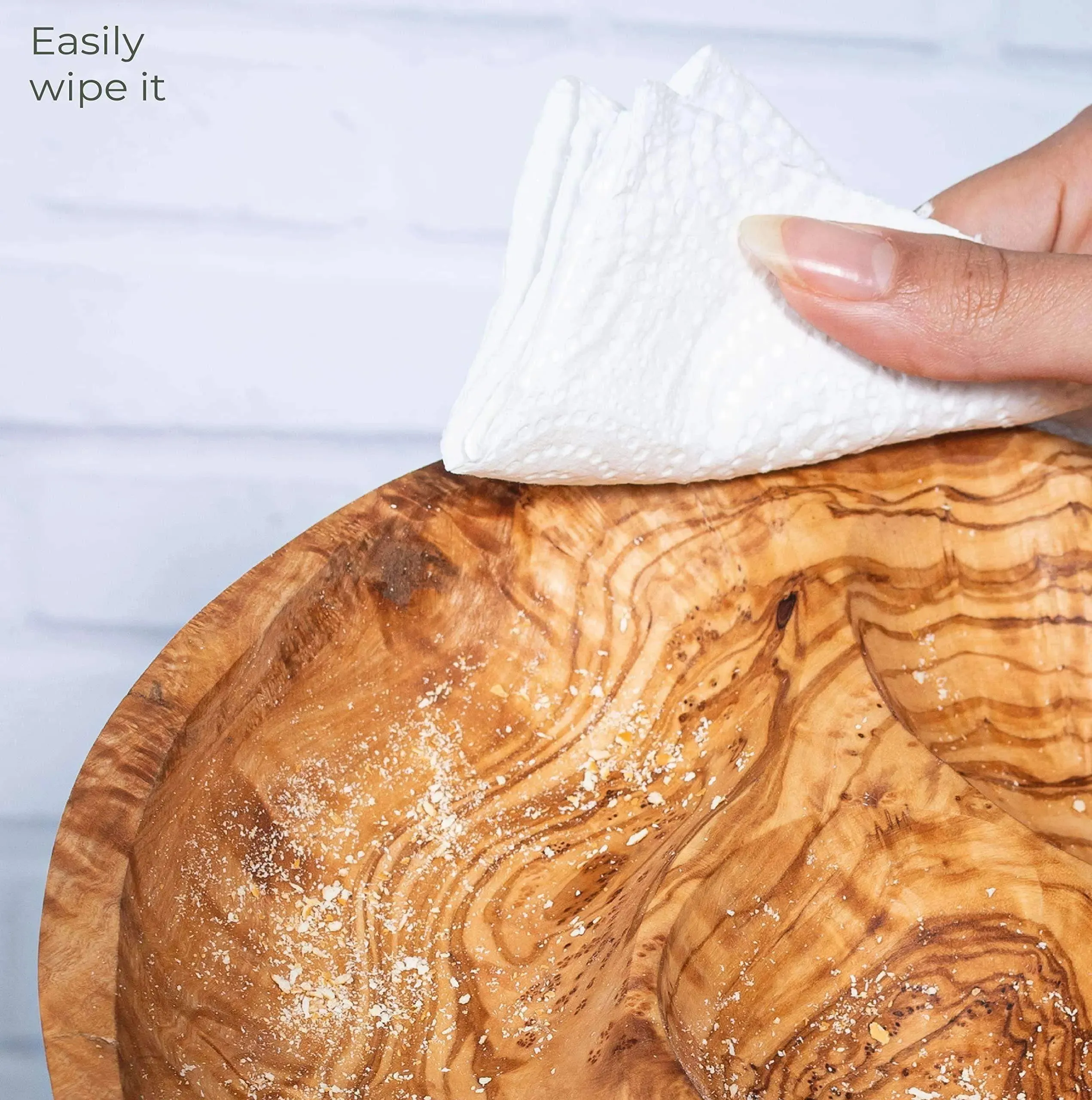 Olivewood Round Snack plate with Compartments