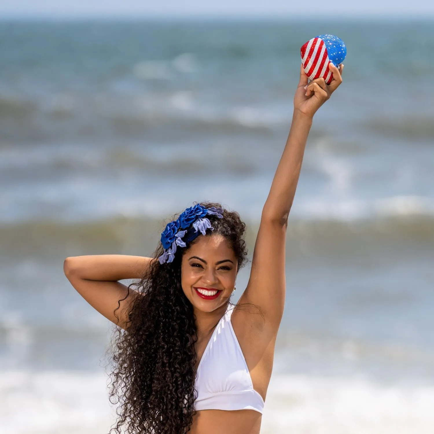 PATRIOTIC HEART CLUTCH - PJ139 MEDIUM