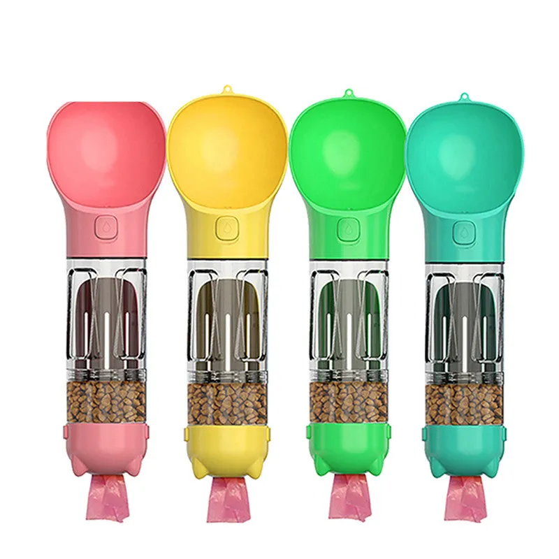 Pet Water Bottle | Multifunctional and Portable Dog Travel Water Dispenser with Food Container