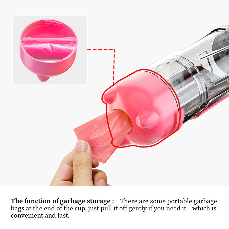 Pet Water Bottle | Multifunctional and Portable Dog Travel Water Dispenser with Food Container