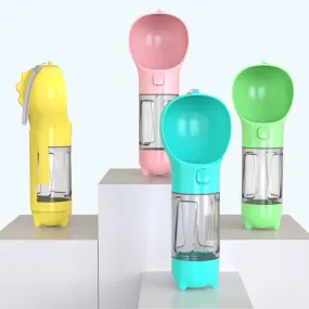 Pet Water Bottle | Multifunctional and Portable Dog Travel Water Dispenser with Food Container