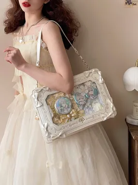 Picture Frame Retro Elegant Girl Women Cute Shoulder Messenger Bag