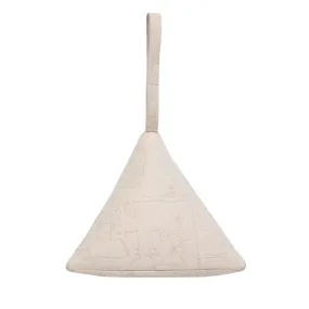 Pyramid Bag, Embossed Stone
