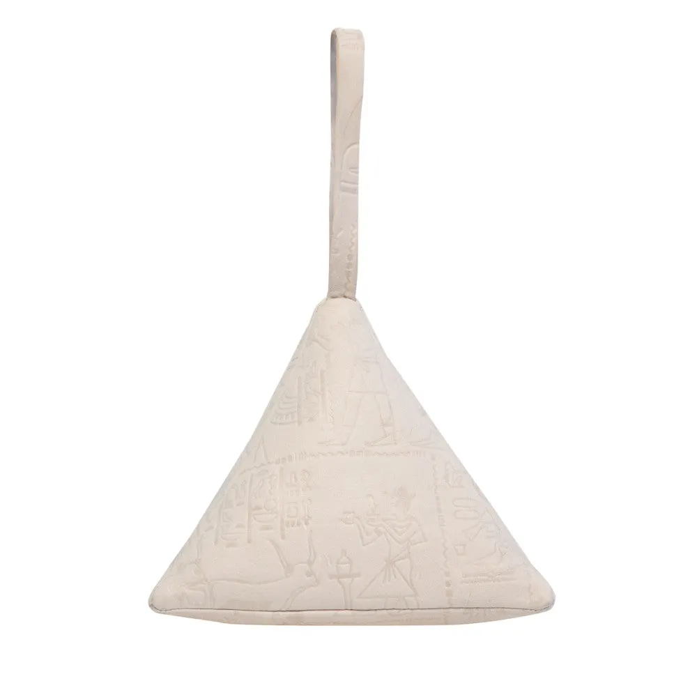 Pyramid Bag, Embossed Stone