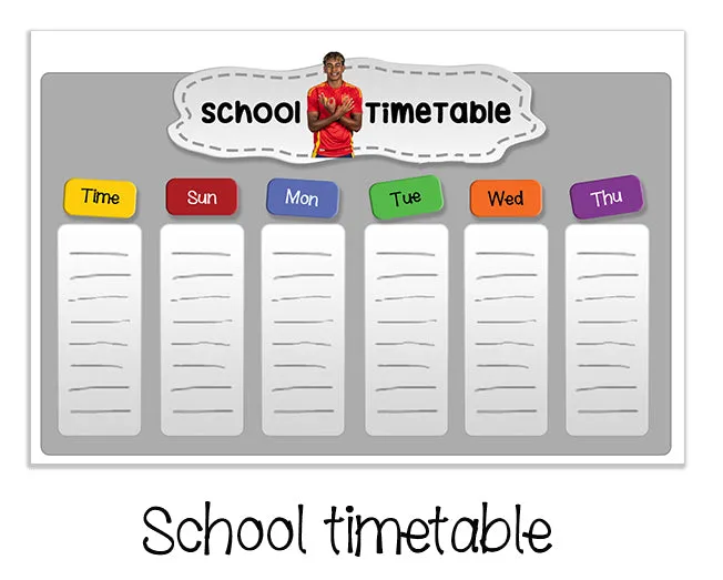 ""Lamine Yamal" School labels packs