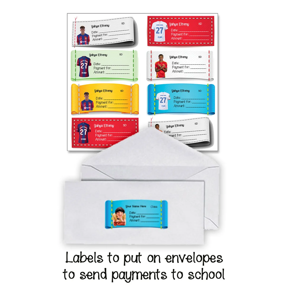 ""Lamine Yamal" School labels packs