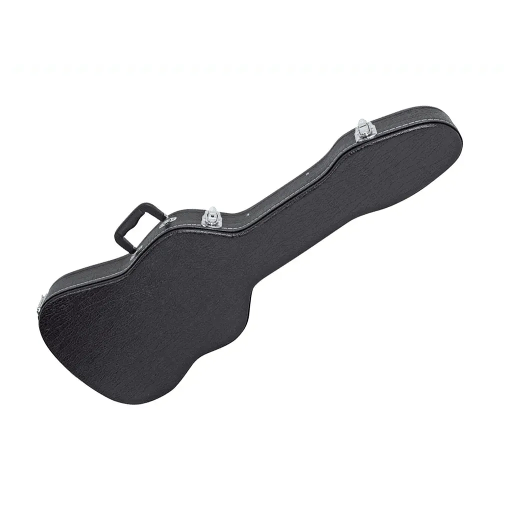 Sc Style Shaped Electric Guitar Case Black Vinyl Covered