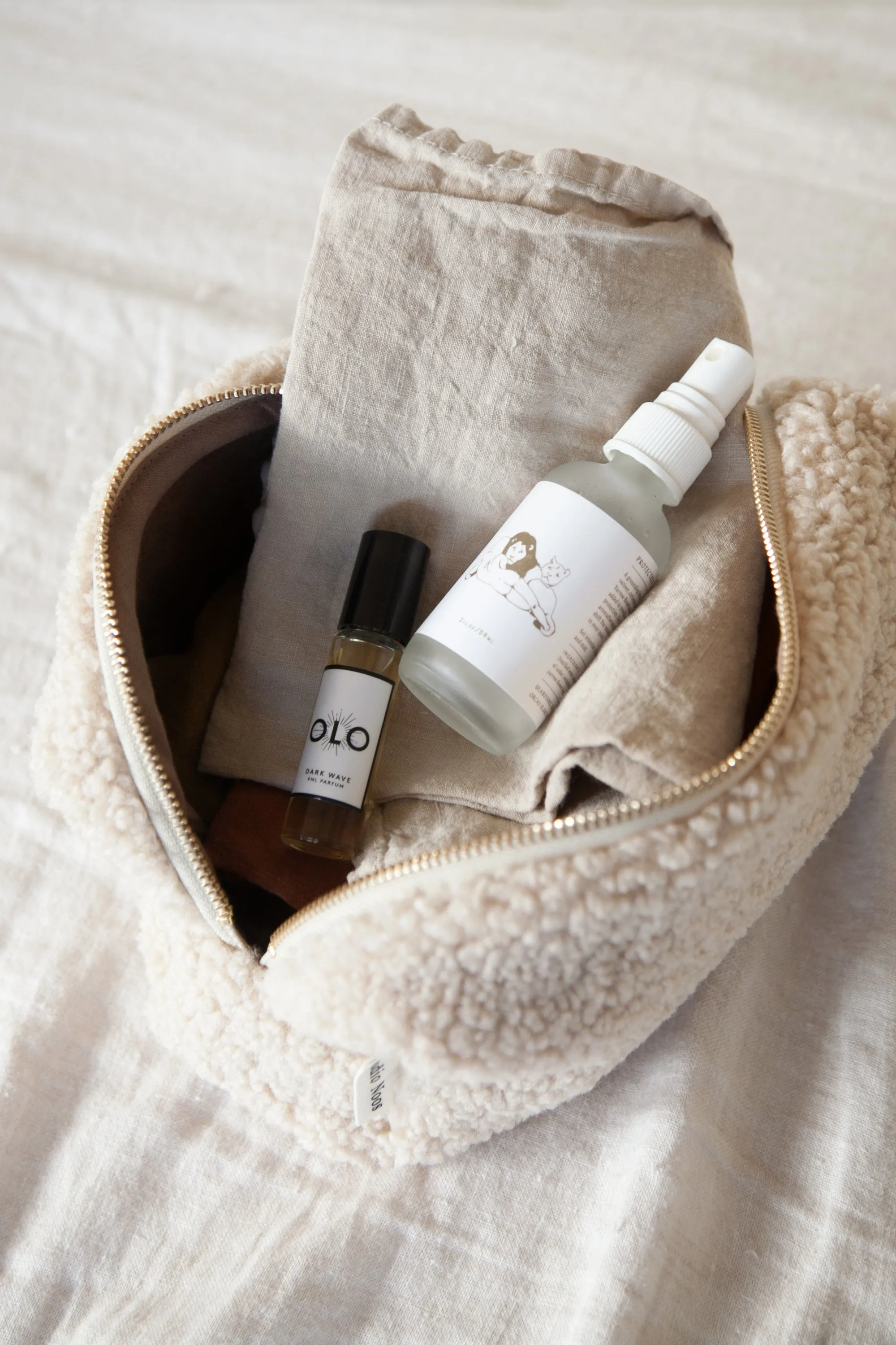 Shearling Toiletry Bag