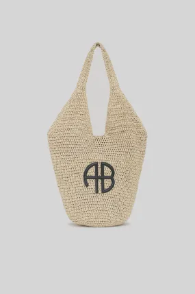 SMALL LEAH BO HO - NATURAL WITH BLACK
