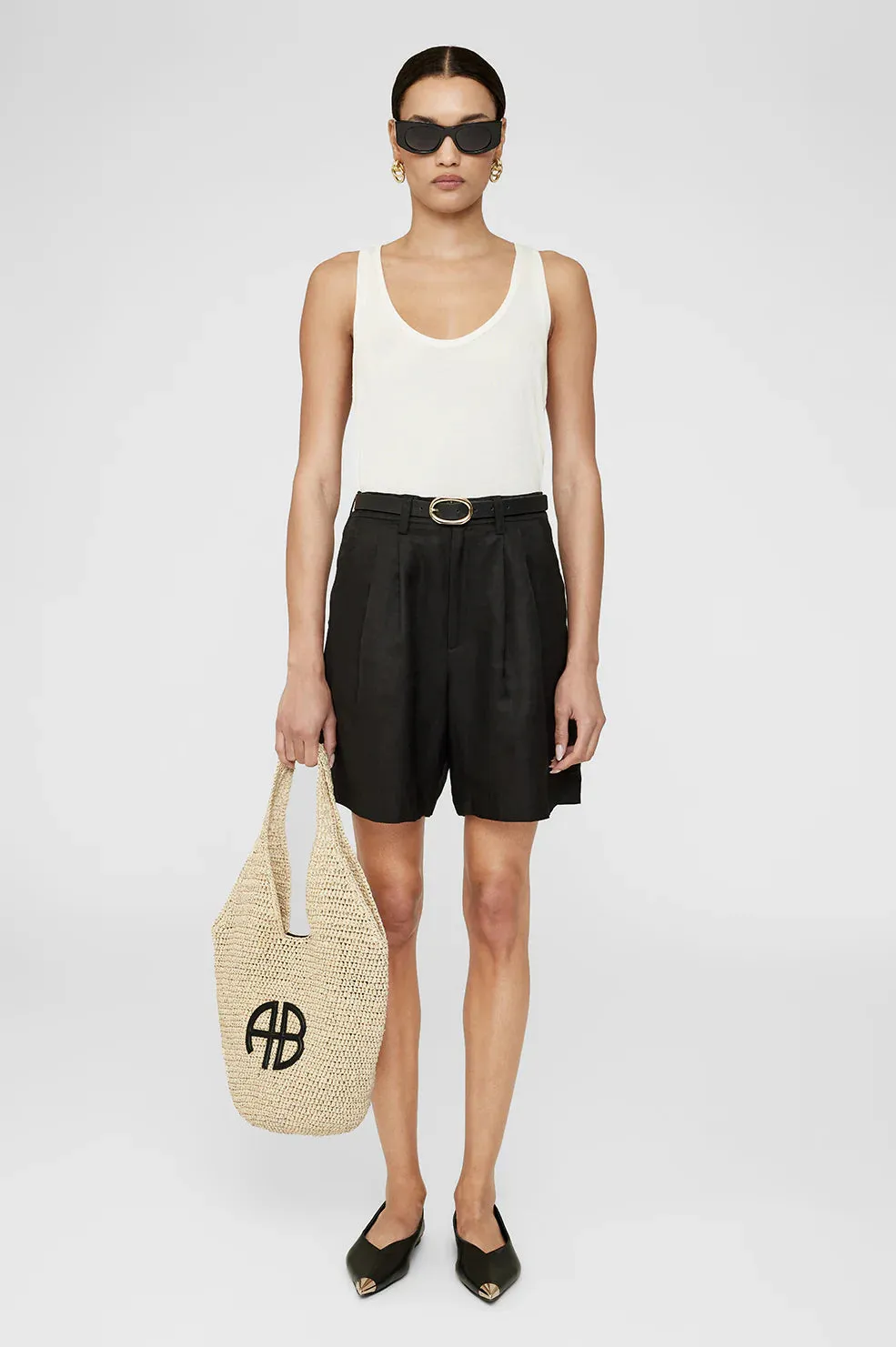 SMALL LEAH BO HO - NATURAL WITH BLACK