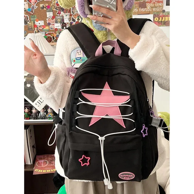Sohiwoo Nylon Waterproof Women Backpack Large Capacity School Bag For Girls Anti-theft Design Men Travel Bags Large Capacity Bookbags